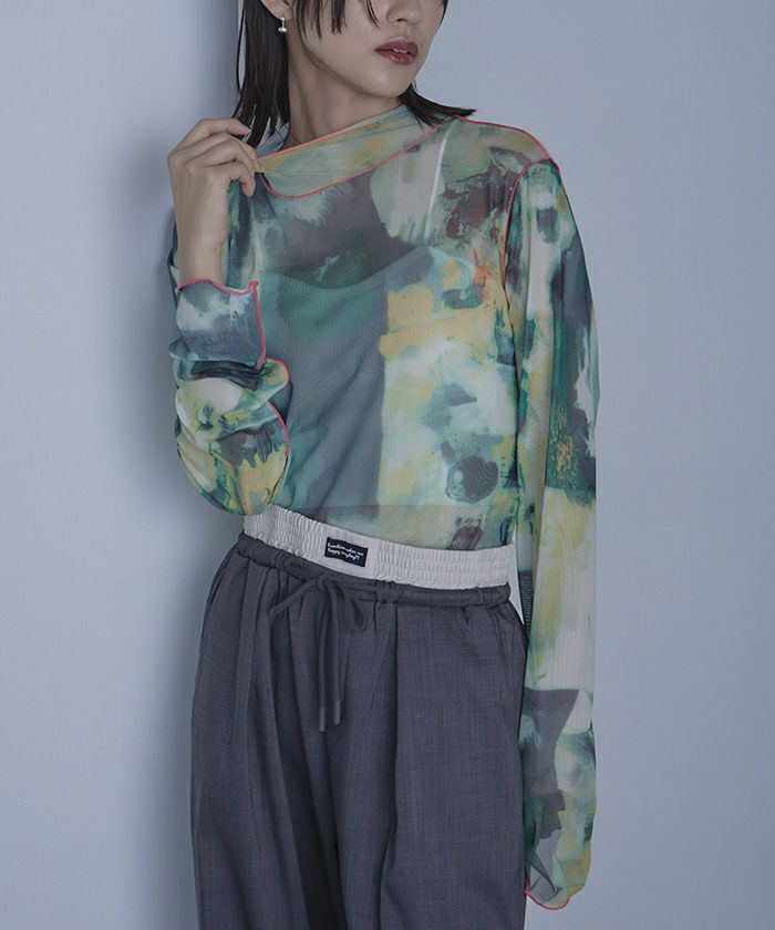 ♡THINGS THAT MATTET♡シアートップス シアーハイネックプルオーバー トップス レディース[品番