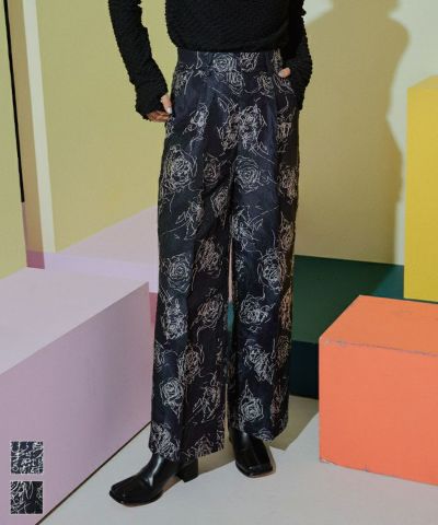 ジャガードワイドパンツ