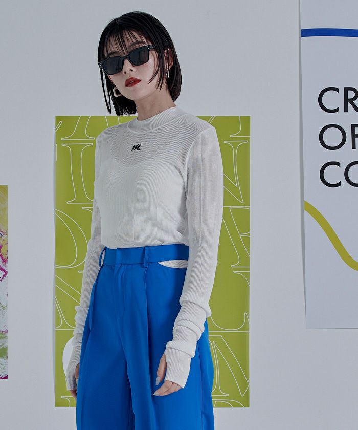イニシャル刺繍ロングスリーブトップス〔メール便可／80〕 | miette