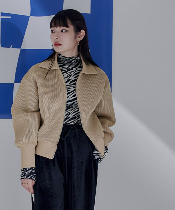 Shi-maslobeiena ダンボール ボリュームスリーブブルゾン ダンボール フードブルゾン