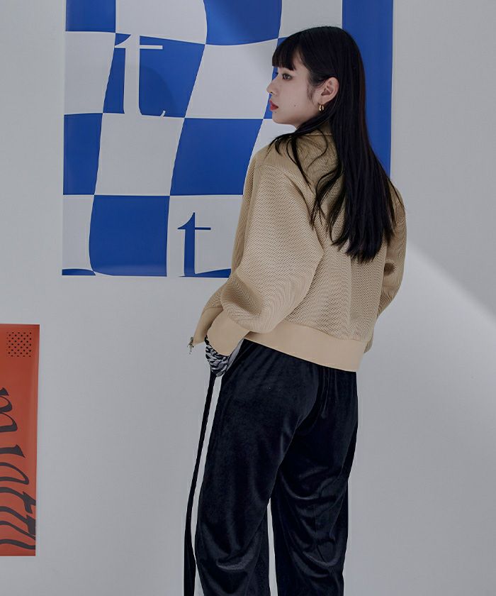 Shi-maslobeiena ダンボール ボリュームスリーブブルゾン ダンボール フードブルゾン