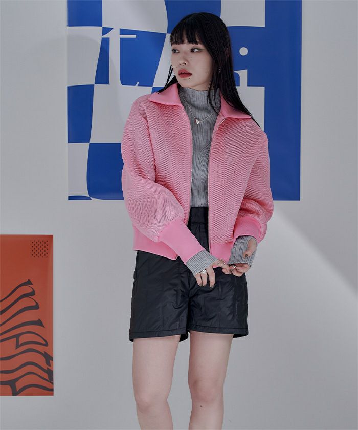 Shi-maslobeiena ダンボール ボリュームスリーブブルゾン ダブルラッセルボリュームスリーブブルゾン | miette
