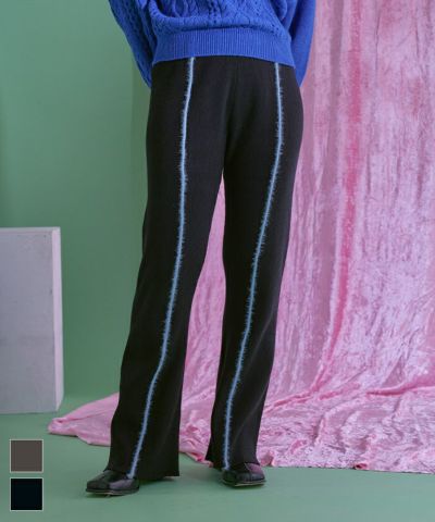 シャギーラインリブパンツ