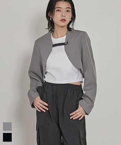 バックオープンノーカラージャケット