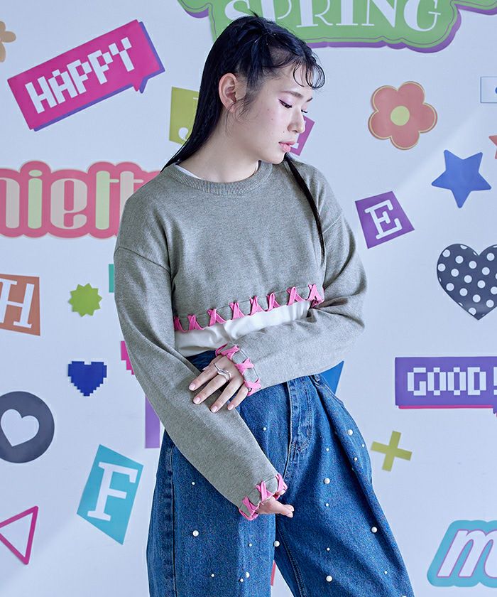 【美品】Patou ロゴ クロップド ニット トップス Patou クロップドトップ ニット - メルカリ