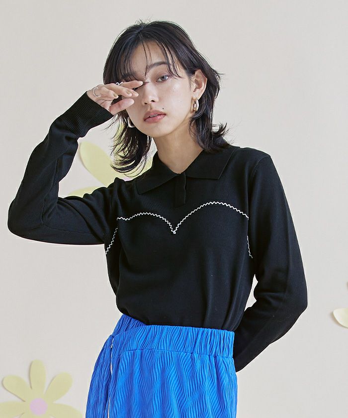 ステッチポロニット ステッチポロニット | JILL by JILL STUART（ジル バイ ジル