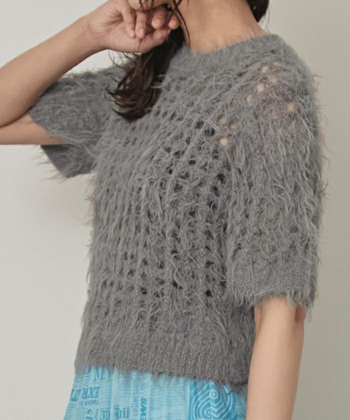 ISSEY MIYAKE メッシュ編み 半袖トップス ISSEY MIYAKE - 【美品】 ISSEY MIYAKE / イッセイミヤケ
