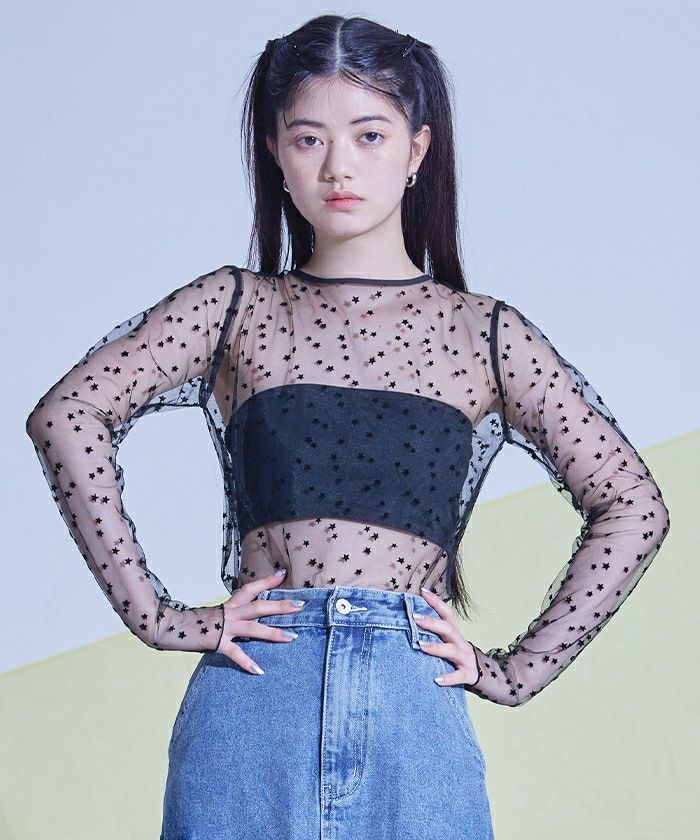 フロッキーチュールトップス crewre online shop / フロッキーチュールトップス