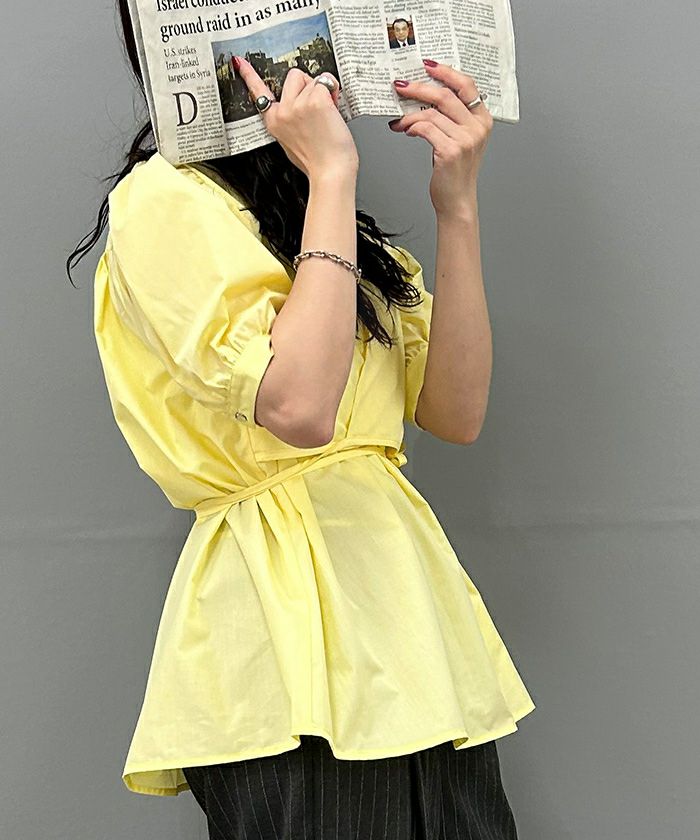 カシュクール ス パフスリーブ WEB限定】カシュクールパフスリーブワンピース | natural