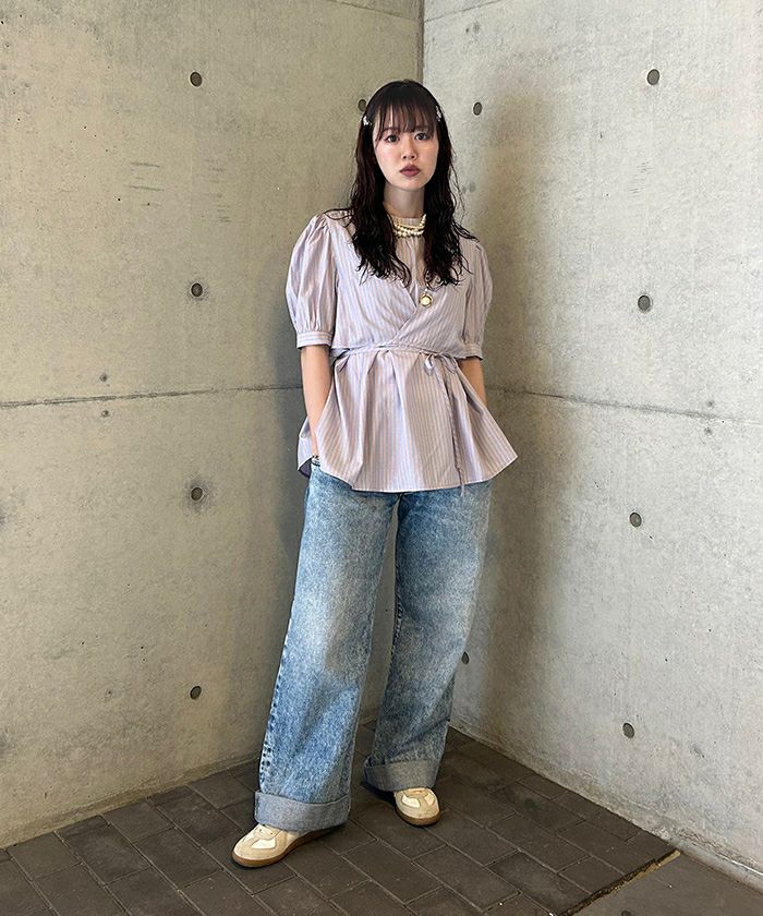 カシュクール ス パフスリーブ WEB限定】カシュクールパフスリーブワンピース | natural