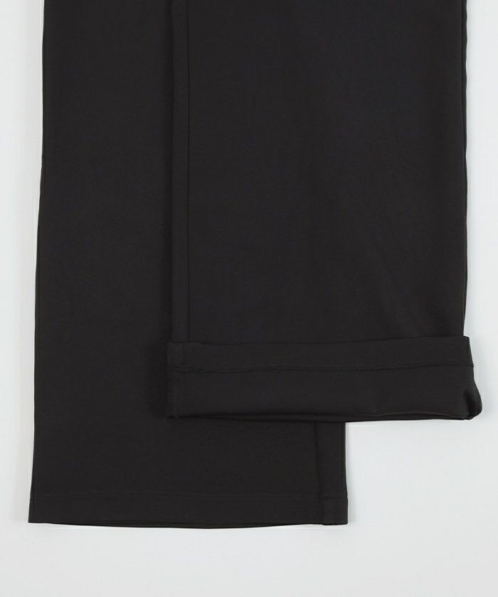 【極上品】スーパーワイド ツイード パンツ BLACK bottoms-02244 ストライプ ワイド パンツ ブラウン ブラック | L
