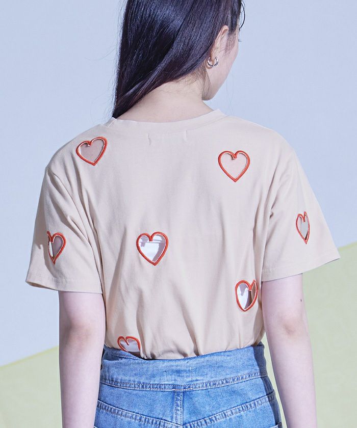 ハートカットTシャツ〔メール便可／50〕 | miette