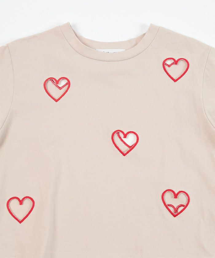 ハートカットTシャツ〔メール便可／50〕 | miette