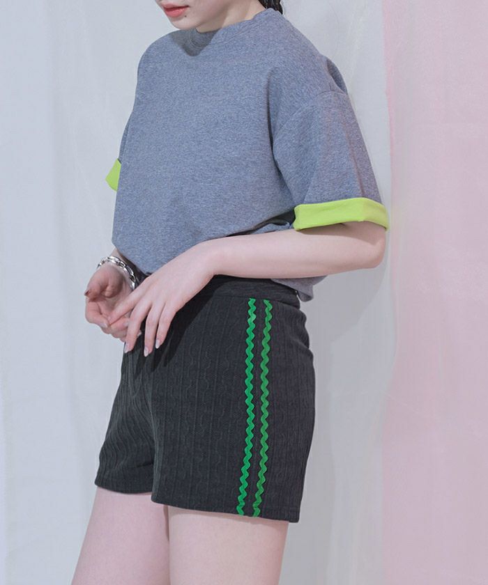 【試着のみ】bow.a ボウエー　水際　ナミナミ　パンツ　ショートパンツ スポーツウェア ショートパンツ スポーツパンツ[品番