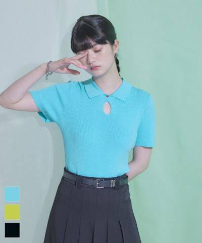 涙開きポロトップス〔メール便可／90〕