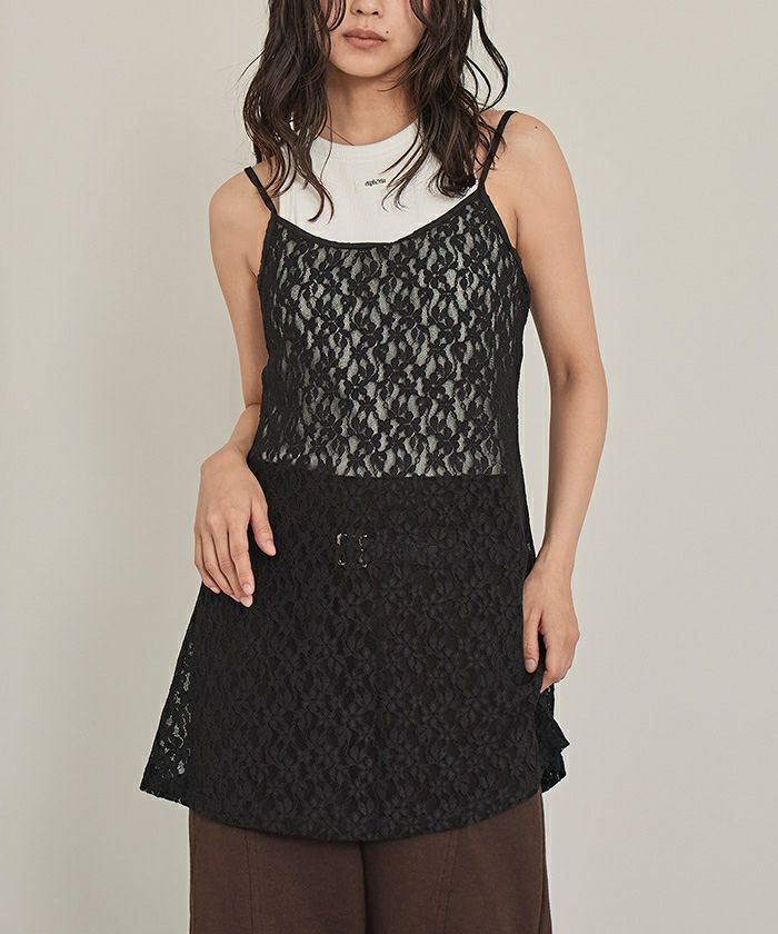 レースキャミワンピース〔メール便可／50〕 | miette