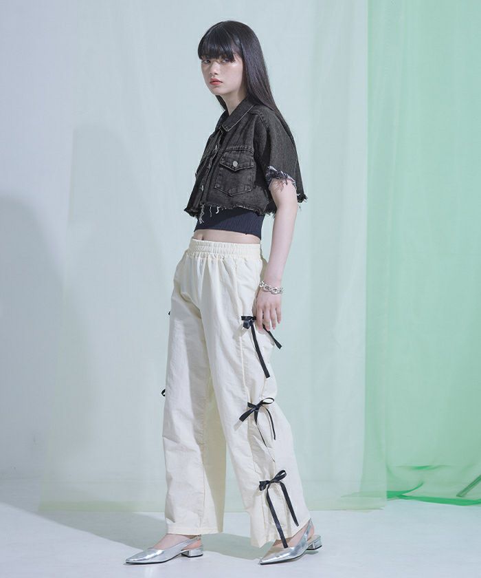 関税送料込★PATOU 半袖クロップドデニムジャケット ♡関税送料込♡Patou デニムジャケット