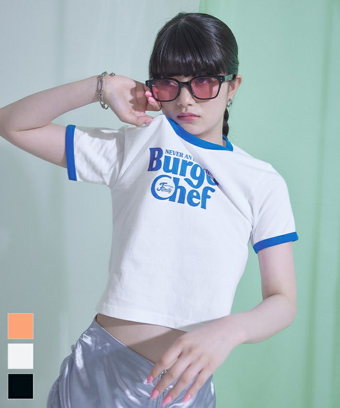 【関税込】CHLOE ロゴプリントクロップドTシャツ 関税込【Chloe】ロゴプリント オーバーサイズ クロップドTシャツ