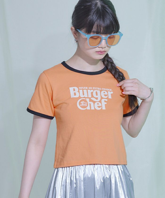 ロゴプリントクロップドTシャツ〔メール便可／50〕 | miette