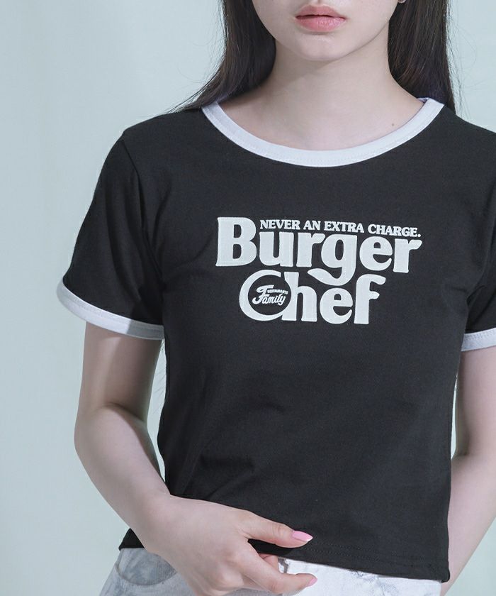 ロゴプリントクロップドTシャツ〔メール便可／50〕 | miette