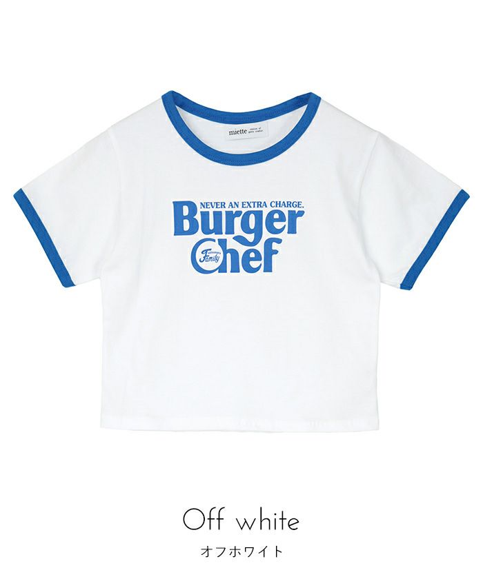 【  Jeans】ロゴプリント クロップド Tシャツ 半袖 ロゴプリントクロップドTシャツ〔メール便可／50〕 | miette