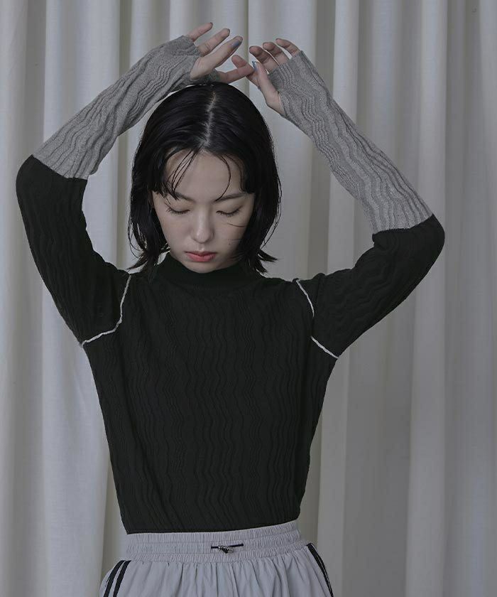 jieda ジエダ　レインボーニット　水色　虹 JIEDA/ジエダ JERSEY TOP SAX/NAVY 通販商品ページ octavia