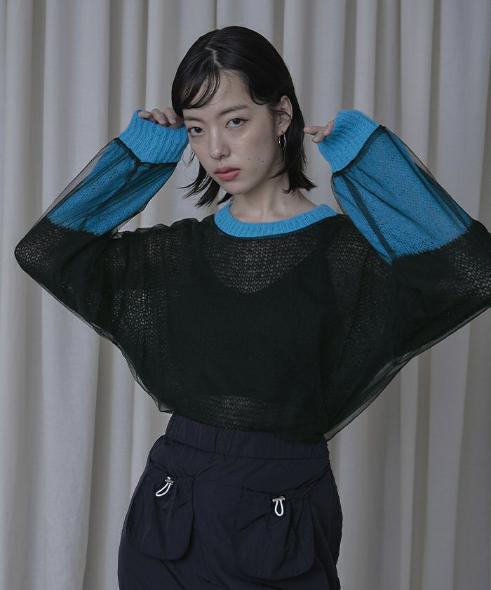 チュールドッキングニットチュニック チュールドッキングニットチュニック | OLIVE des OLIVE