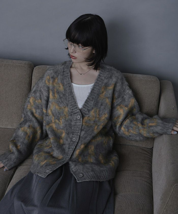 TTT_MSW フラワージャガードニットカーディガン 22SS TTT MSW(ティーモダンストリートウエア) 「Flower Jacquard Knit