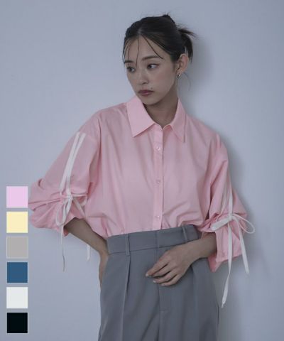 2wayリボンスリーブシャツ〔メール便可／100〕