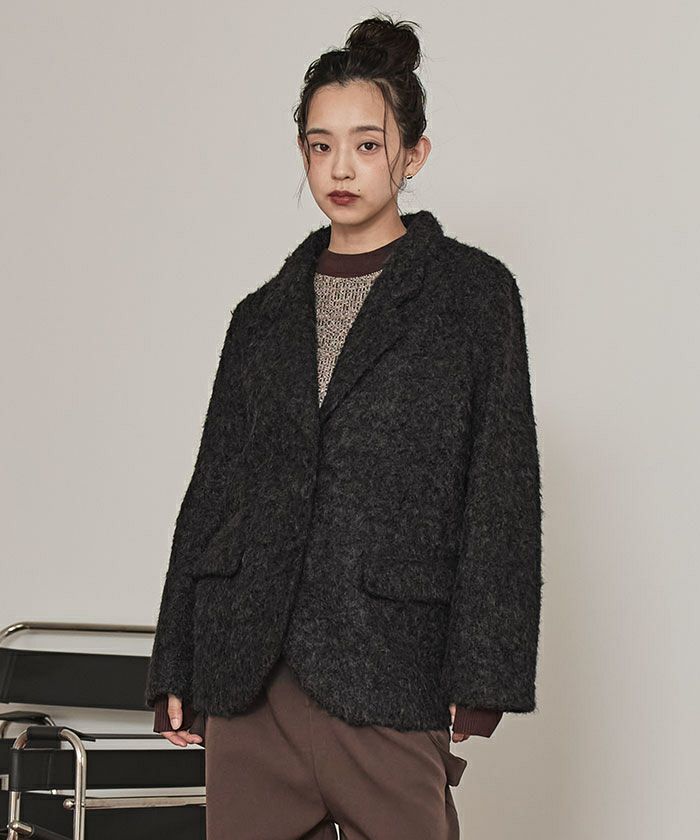 Brook ウールジャケット セットアップ対応商品】ウールジョーゼットクルージャケット