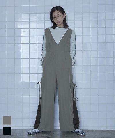サイドリボンワイドオールインワン
