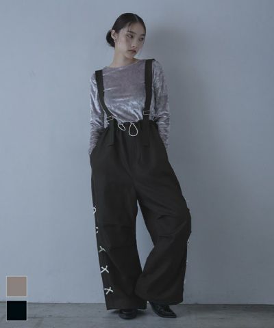 サイドリボンロンパース