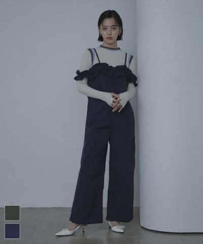 フリルオフショルオールインワン