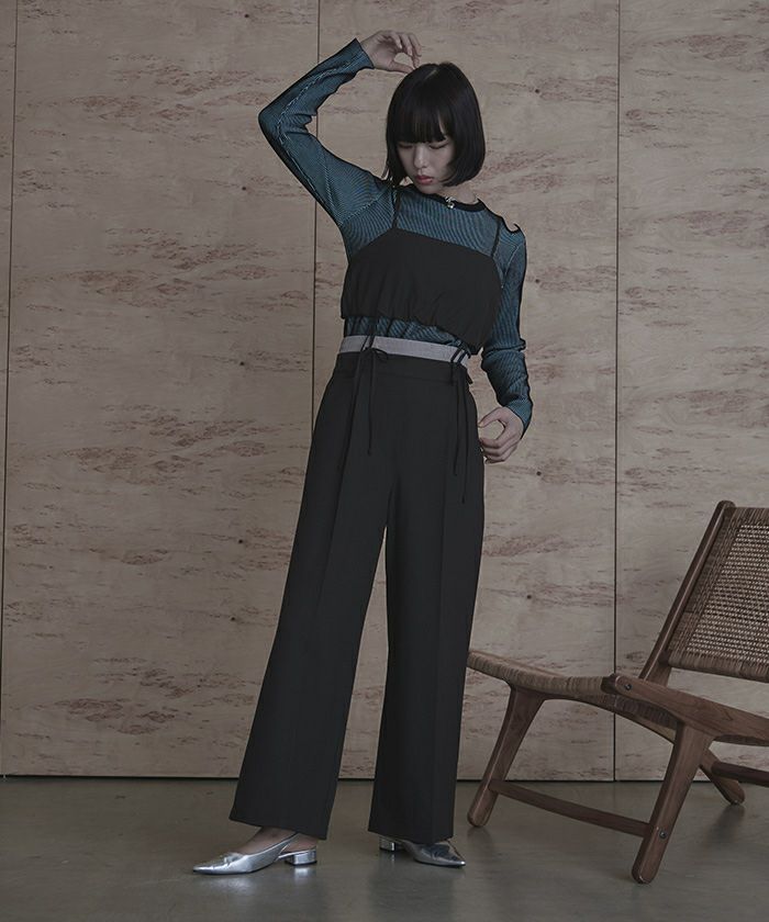 タグ付き新品】poláura ベロアビスチェバルーントップス black 楽天