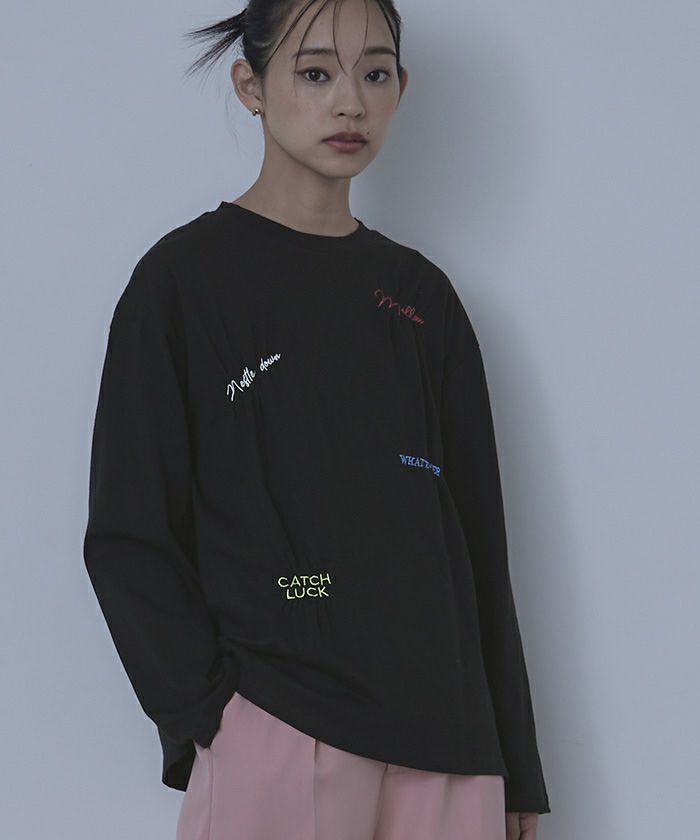 ランダム刺繍ロンT〔メール便可／100〕 | miette