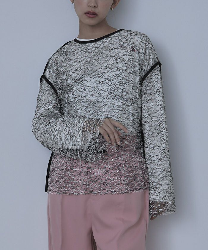 トップス MIECHAN メランジメッシュトップス〔メール便可／100〕 | miette