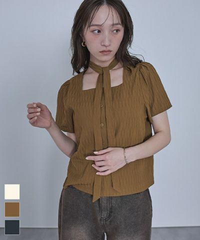 フロントリボンラメシアートップス〔メール便可／90〕 | miette