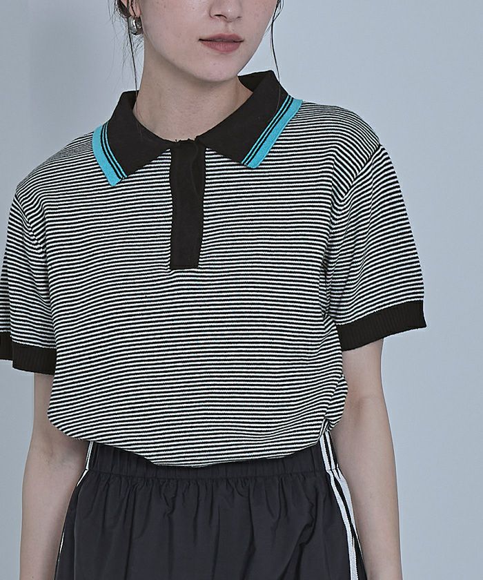 miumiu ボーダーポロニット miumiu ボーダーポロニット