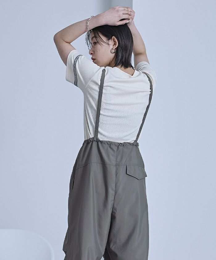BEAMS BOY サスペンダー付きパラシュートパンツ サスペンダー付きパラシュートパンツ | miette