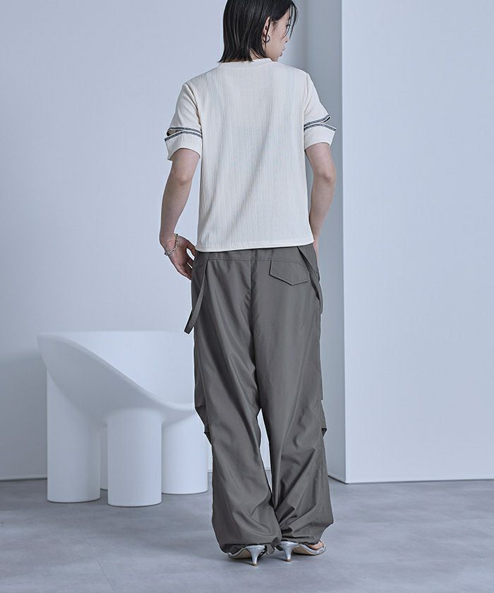 BEAMS BOY サスペンダー付きパラシュートパンツ サスペンダー付きパラシュートパンツ | miette