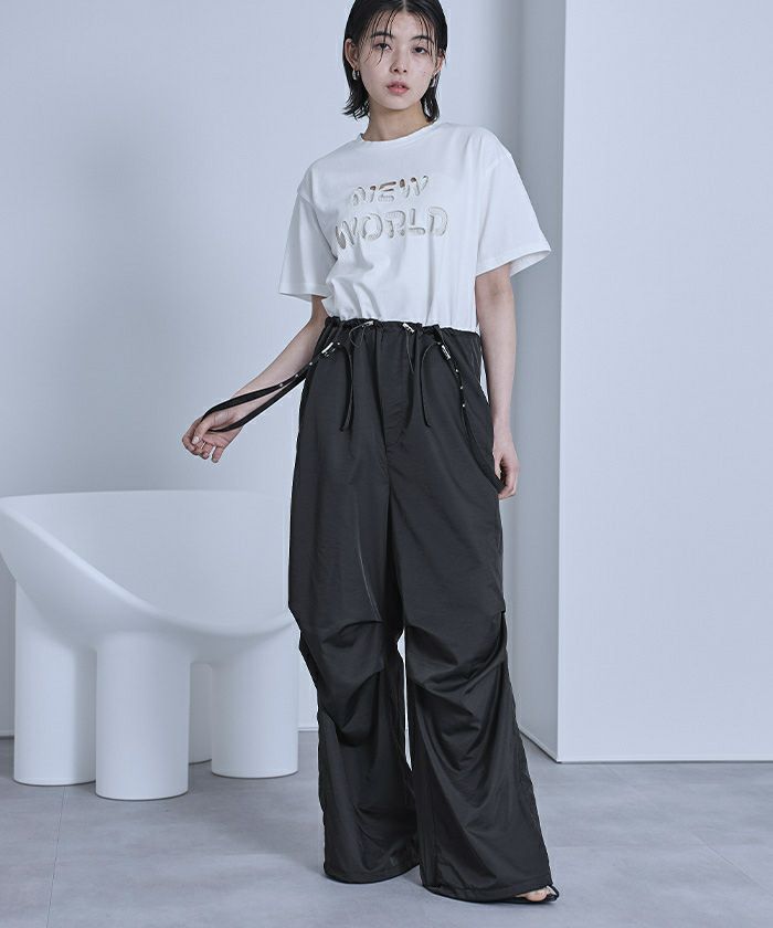 BEAMS BOY サスペンダー付きパラシュートパンツ サスペンダー付きパラシュートパンツ | miette