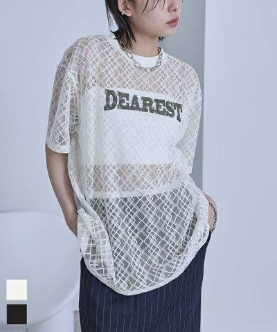 レースロゴビッグTシャツ〔メール便可／60〕