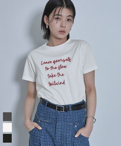 ブラシ刺繍Tシャツ〔メール便可／90〕
