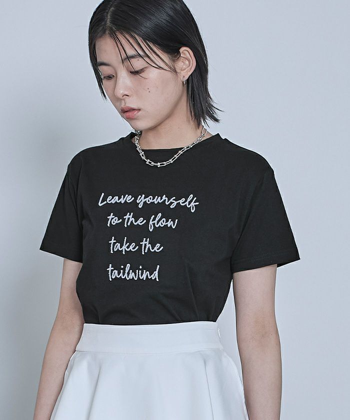 ブラシ刺繍Tシャツ〔メール便可／90〕 | miette