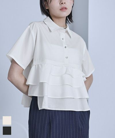 フリルヘム半袖シャツ