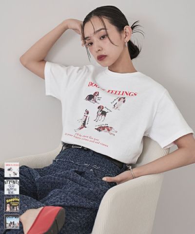 dogプリントTシャツ
