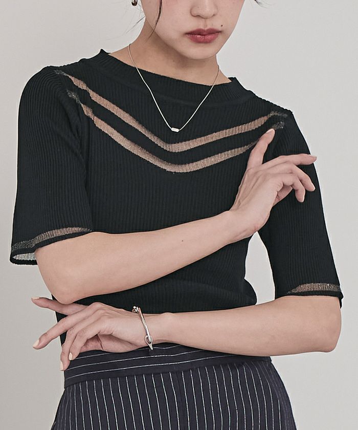 シアーライン5分袖プルオーバー〔メール便可／90〕 | miette