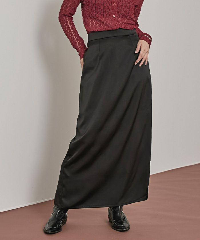 ★SPORTMAX★アウトレット★サテンストレートラインスカート♪♪ 新作！サテンカーゴストレートスカート | FRAY I.D | ショップ