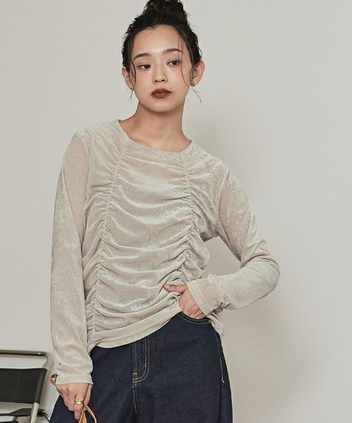 シアーベロアシャーリングトップス | miette
