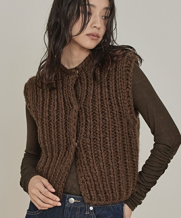 h.naoto h.b roots ダメージ加工 ニットベスト 楽天市場】damaged knit vest / ダメージ加工ニットベスト 77